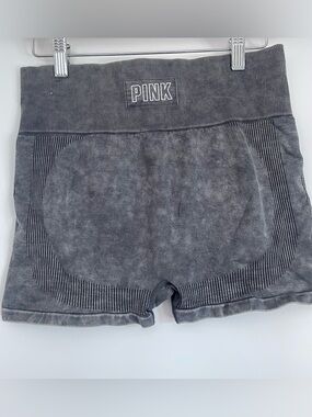 PINK Victoria's Secret Gray Ribbed Bike Shorts